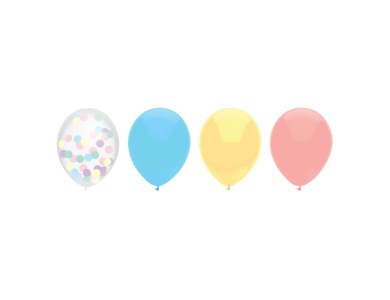 Haza Witbaard Luftballonmischung Pastell, 6St.