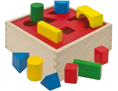 Steckspiel in Holzbox 10Teile
