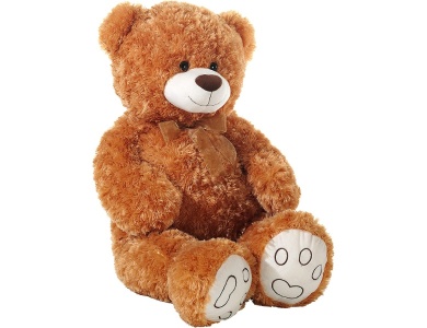 Teddy Curly Braun 100cm