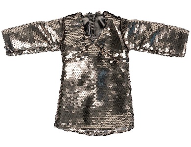 I'm a Girly Glitter Kleid Silber (48cm)