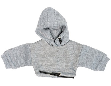 Kapuzenpulli Grau 48cm