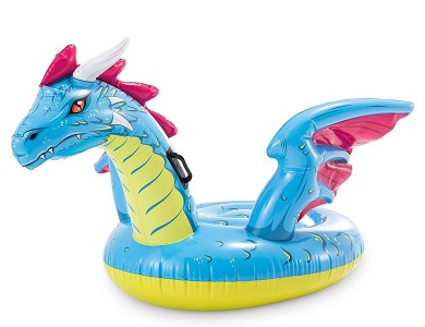 Aufblastier Drache blau