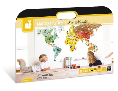 Wandsticker Welt magnetisch