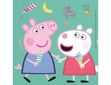 Procos Servietten Peppa Pig 33x33cm 20 Stk., 8 Stk.