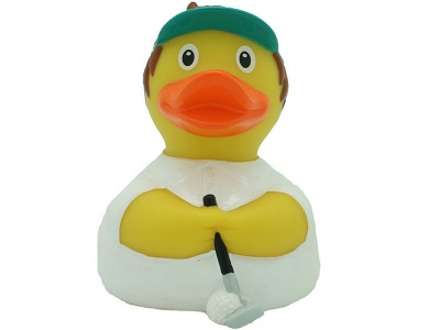 Badeente Golfer
