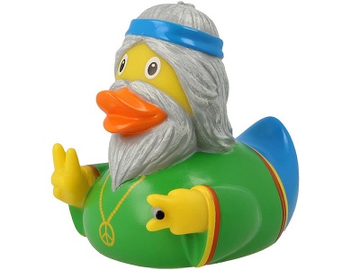 Badeente Hippie Mann