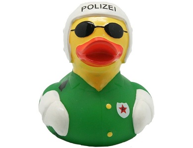 Badeente Motorradpolizei