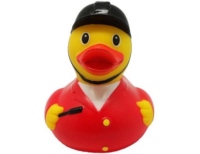 Badeente Reiter
