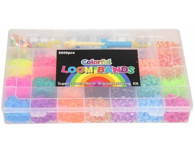 Kids Globe Loom Bands Set in Kfferchen (5600Teile)
