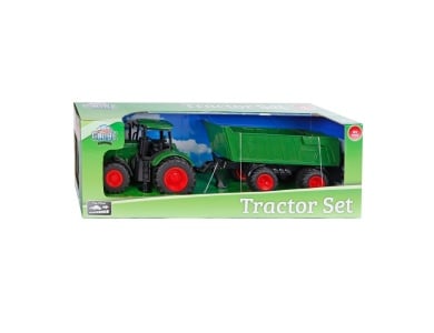 Kids Globe Traktor mit Anhnger Grn, 41 cm