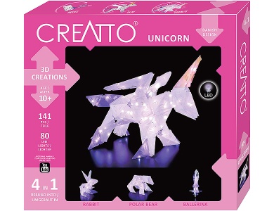 Leuchtendes 3D-Einhorn