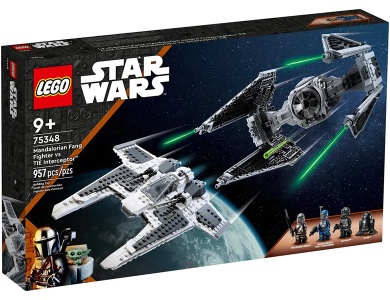 Mandalorian Fang Fighter vs. TIE Interceptor 75348