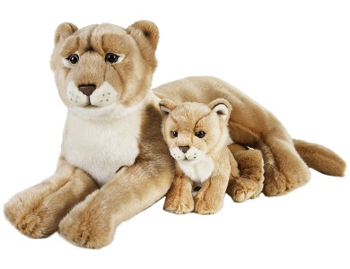 Löwin mit Baby 48cm