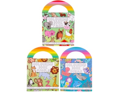 LG-Imports Malbuch mit Aufklebern Tiere