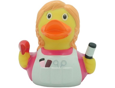 Badeente Friseurin