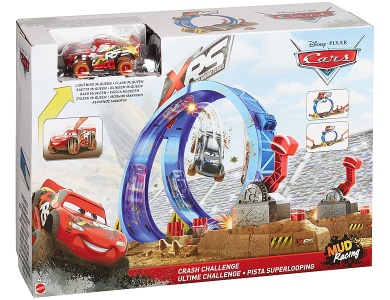 Mattel Xtreme Racing Schlammrennen Disney Cars Crash-Looping