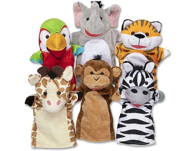 Melissa & Doug Safari Friends Handpuppen (6Teile)