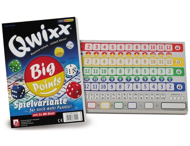 Qwixx Big Points Blcke  mit je 80 Blatt