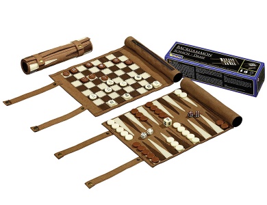 Reise Schach-Backgammon-Dame-Set