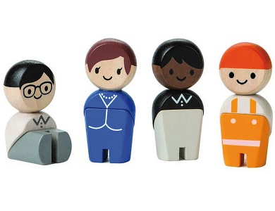 PlanToys Minifiguren Geschfts-Leute (4Teile)