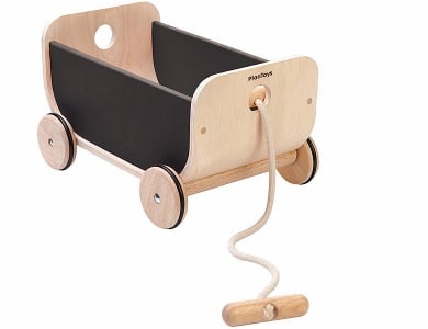 Wagen mit Schnur Schwarz