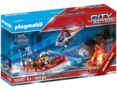 Feuerwehreinsatz mit Heli und Boot 70335