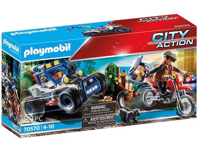 PLAYMOBIL City Action Polizei-Gelndewagen: Verfolgung des Schatzrubers (70570)