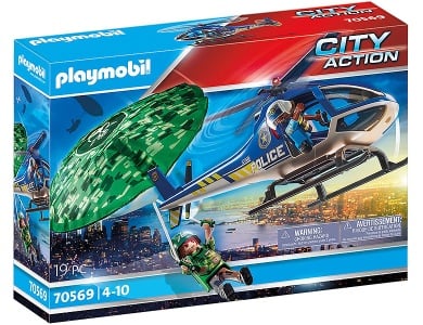 PLAYMOBIL City Action Polizei-Hubschrauber: Fallschirm-Verfolgung (70569)