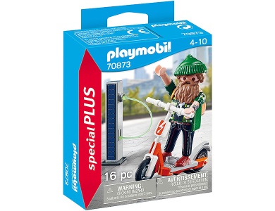 Hipster mit E-Roller 70873