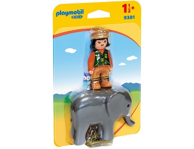 Tierpflegerin mit Elefant 9381