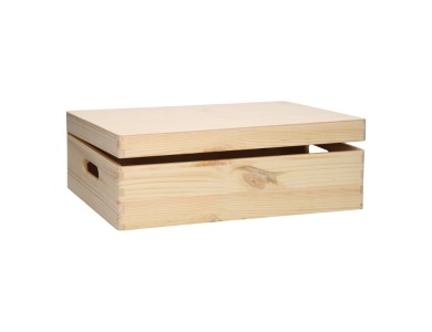 Playwood Aufbewahrungsbox, rechteckig, mit Scharnierdeckel, Kiefernholz