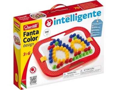 Quercetti Fantacolor Design Einsteckmosaik, 100 Stecknadeln