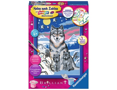 Süsse Wolfsfamilie