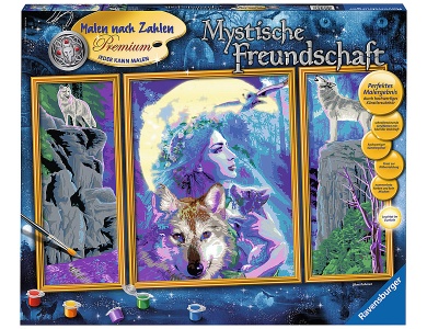 Ravensburger Malen nach Zahlen Premium Mystische Freundschaft