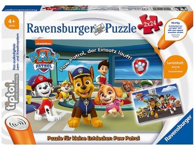 Ravensburger tiptoi Puzzle Paw Patrol, der Einsatz läuft! (2x24)