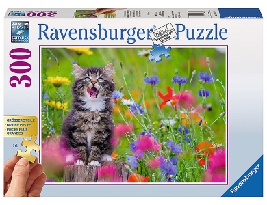 Katze im Blumenmeer 300Teile