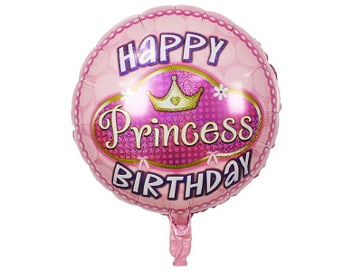 Folienballon Happy Birthday Princess 45cm