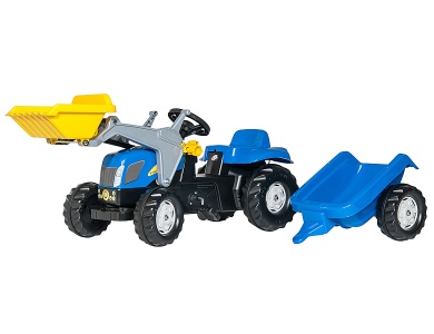 New Holland T7040 mit Lader & Anhnger