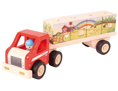 Lastwagen und Würfelpuzzle