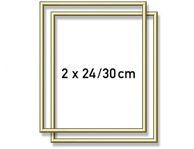 MNZ 2 x Alurahmen Gold 24x30cm