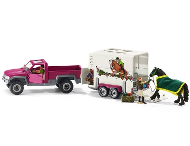 Pick-Up mit Pferdeanhänger