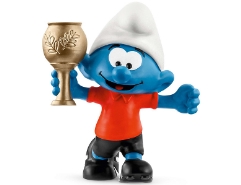 Fussball Schlumpf mit Trophäe