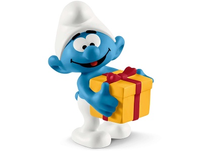 Schleich Schlumpf mit Geschenk