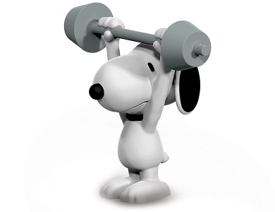 Snoopy Gewichtsheber