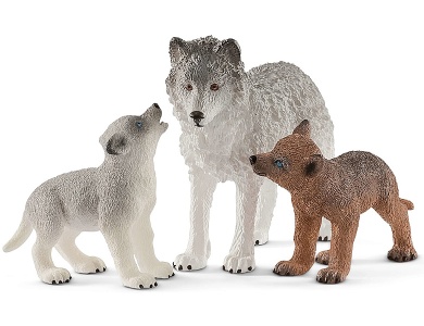 Schleich Wolfsmutter mit Welpen