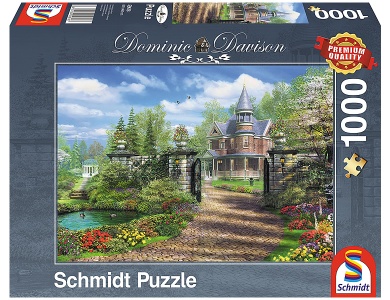 Schmidt Puzzle Dominic Davison Herrenhaus mit Türmchen 1000Teile