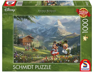 Schmidt Mickey Mouse & Minnie in den Alpen (1000Teile)