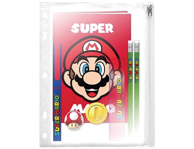 Schreibset mit Tasche Super Mario