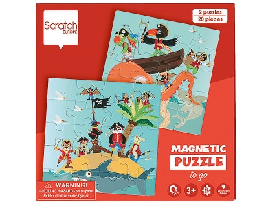 Reise-Magnetpuzzle Piraten 2x20