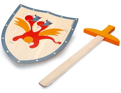 Schwert & Schild Roter Drache